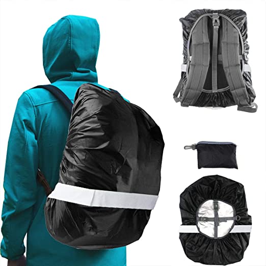 Photo 1 of [Size XXL] Frelaxy Hi-Visibility Backpack Rain Cover with Reflective Strip 100% Waterproof Ultralight Backpack Cover Black