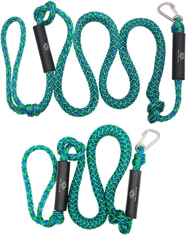 Photo 1 of Obcursco PWC Bungee Line for Kayak, Boat, Marine, Sets of Two (4ft & 6ft- Green Blue]