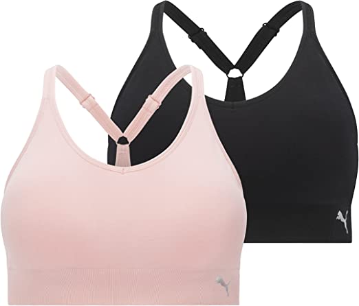 Photo 1 of [Size M] PUMA Women's 2 Pack Y-Back Seamless Sports Bra