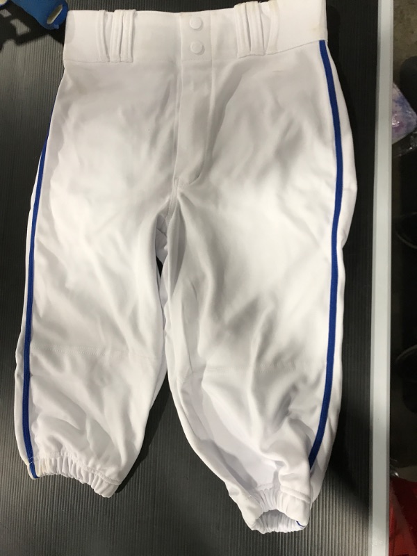 Photo 2 of [Size YL] CHAMPRO Triple Crown Knicker Style Youth Baseball Pants with Contrast-Color White and Blue