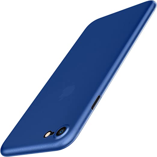 Photo 1 of JETech Ultra Slim (0.35mm Thin) Case for iPhone SE 3/2 (2022/2020 Edition), iPhone 8/7, 4.7-Inch, Camera Lens Cover Full Protection, Lightweight, Matte Finish PP Hard Minimalist Case (Blue)
