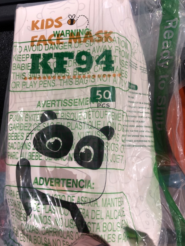 Photo 1 of 50 Pcs KF94 Kids Disposable Cartoon Face Masks 4-Layer Cartoon Design [10 Pcs/ Pack] Individual Packs, Comfortable & High Filtration & Ventilation & Prevent Fogging -(Aged 4-12)
