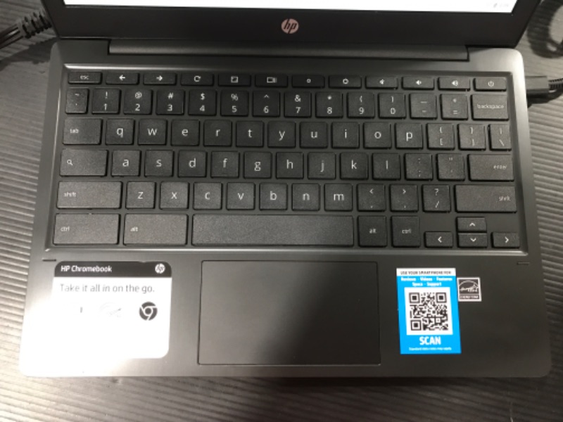 Photo 4 of HP Chromebook 11-inch Laptop - MediaTek - MT8183 - 4 GB RAM - 32 GB eMMC Storage - 11.6-inch HD Display - with Chrome OS™ - (11a-na0010nr