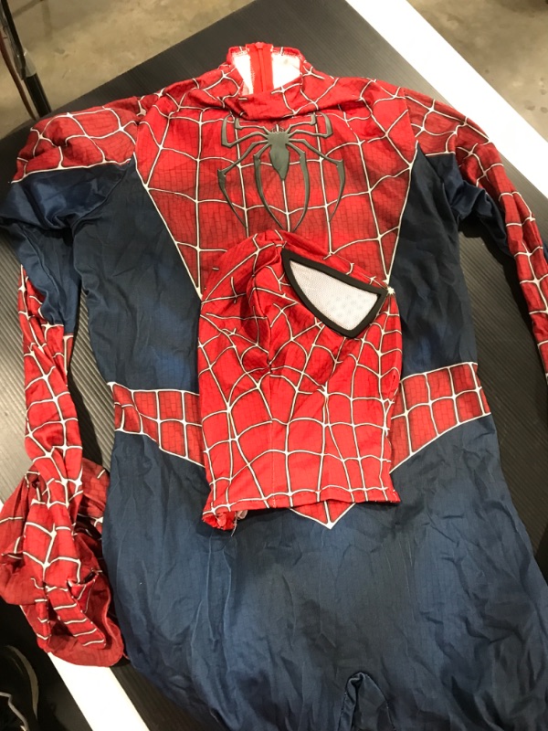Photo 2 of [Size S] JoyRodgers Adult Kids Superhero Bodysuit 3D Style Spandex Zentai Halloween Cosplay Costume [Spiderman]