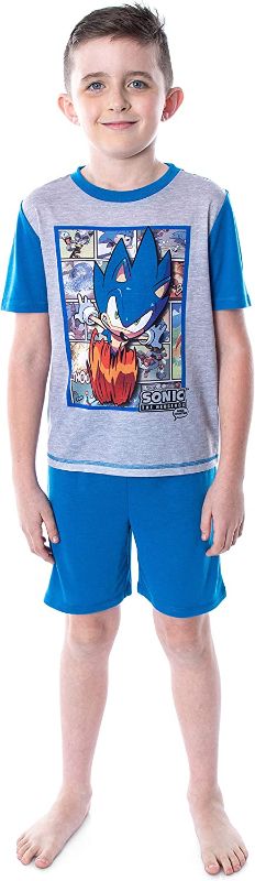 Photo 1 of [Size 10-12] Sonic The Hedgehog Boys Action Scenes 3 Piece Pajamas