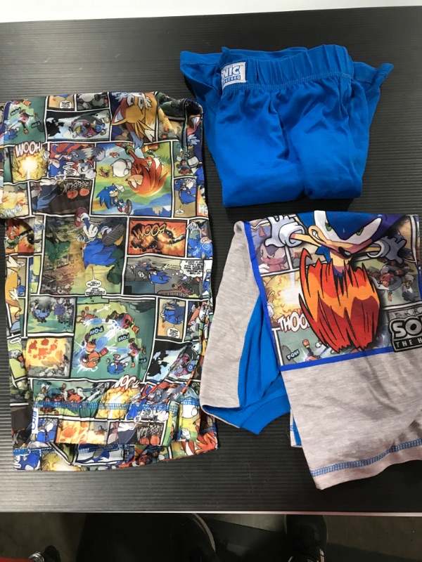 Photo 2 of [Size 10-12] Sonic The Hedgehog Boys Action Scenes 3 Piece Pajamas