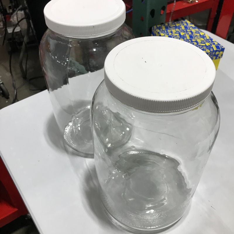 Photo 2 of 2 Pack - 1 Gallon Glass Jar w/Plastic Airtight Lid