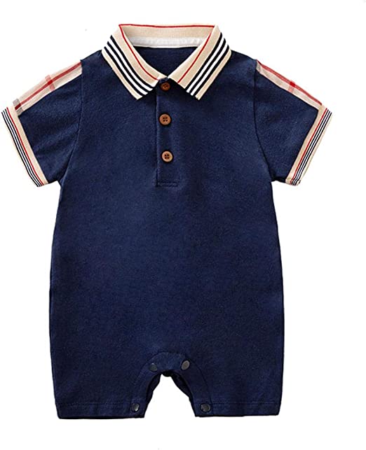 Photo 1 of Baby Boys Romper Overalls Short Sleeve Polo Cotton Outfits Infant Clothes (SIZE 59)