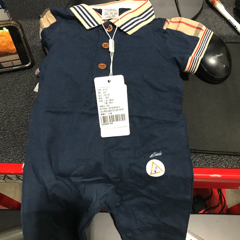 Photo 3 of Baby Boys Romper Overalls Short Sleeve Polo Cotton Outfits Infant Clothes (SIZE 59)