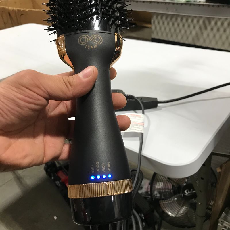 Photo 2 of Professional Blowout Hair Dryer Brush, Black Gold Dryer & Volumizer, Hot Air Brush for Women