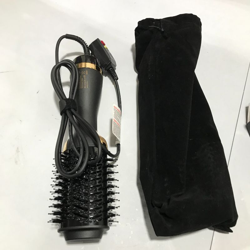 Photo 3 of Professional Blowout Hair Dryer Brush, Black Gold Dryer & Volumizer, Hot Air Brush for Women