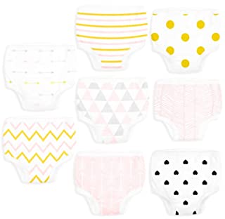 Photo 1 of BaeBae Goods Potty Training Underwear for Boys and Girls 8 Piece, Absorbent Cotton Baby Toddler Training Pants for 2T, Unisex Underpants Gold 