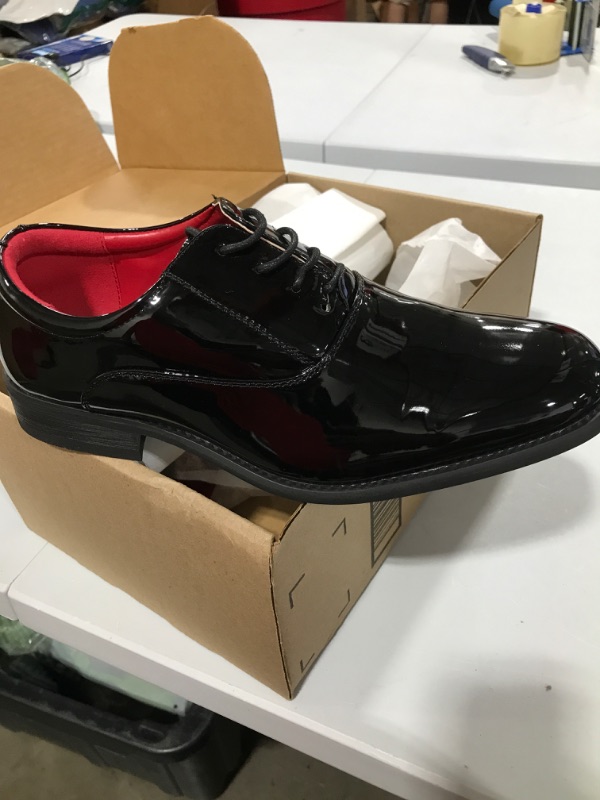 Photo 2 of Bruno Marc Men's Faux Patent Leather Tuxedo Dress Shoes Classic Lace-up Formal Oxford SIZE 8.5