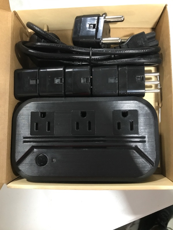Photo 1 of Voltage Converter 2300W Power Step Down 220V to 110V Universal Travel Adapter Power Converter Power Transformer w/ 3 AC Outlets 3 USB Ports 1 Type-C Charging EU/UK/AU/US/IT/South Africa Black