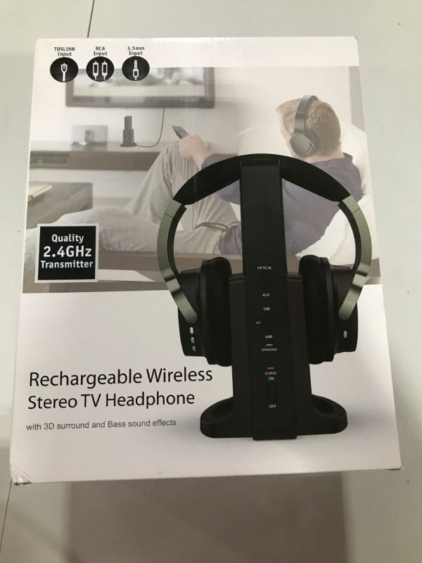 Photo 1 of RECHARGEABLE WIRELESS STEREO TV HEADPHONE