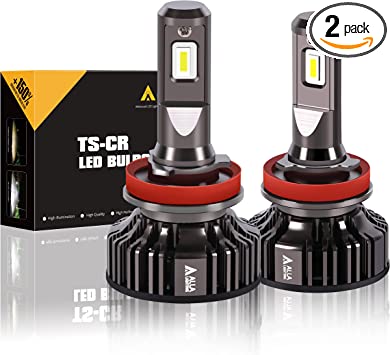 Photo 1 of Alla Lighting 10000 Lumen CANBUS H11B LED Headlights Bulbs (off-road) H9B H11B Bulbs Extremely Super Bright Replacement, 6000K~6500K Xenon White