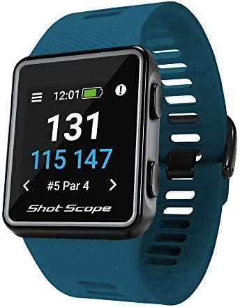 Photo 1 of Shot Scope G3 GPS Watch - F/M/B + Hazard Distances - iOS and Android Apps - Color Screen - 36,000+ Pre Loaded Courses - No Subscriptions (Teal)