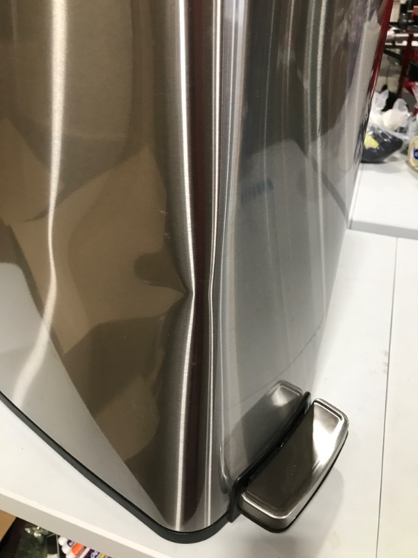 Photo 2 of 45L Slim Step Trash Can - Brightroom  CAN IS DENTED