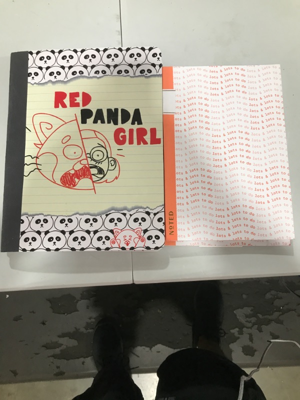 Photo 1 of 2 RED PANDA GIRL AND 2 NOTEPADS COMPOSITION NOTEBOOKS