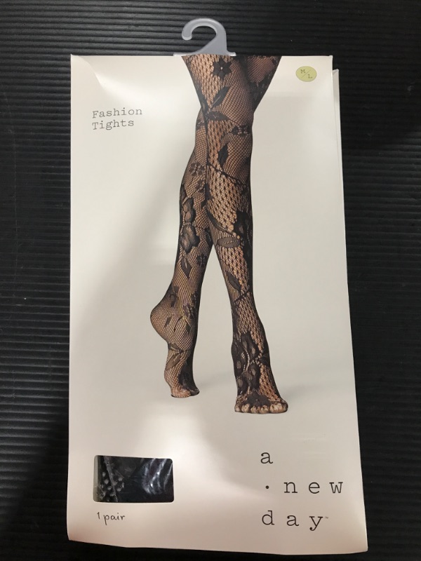 Photo 2 of A New Day Women 1-Pair Sheer Fashion Tights SIZE:MEDIUM/ LARGE 