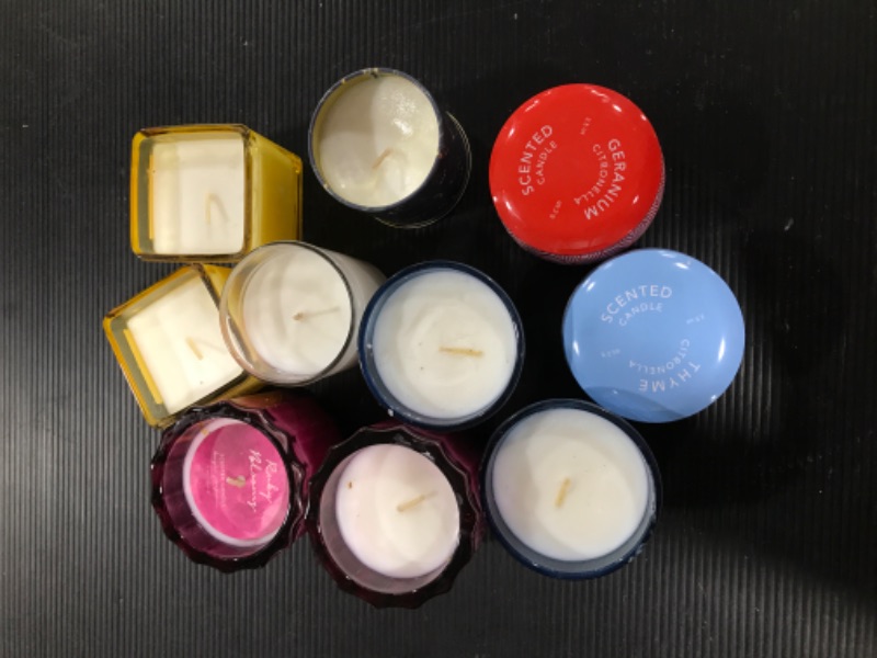 Photo 1 of 10 pack of assorted scented candles. 