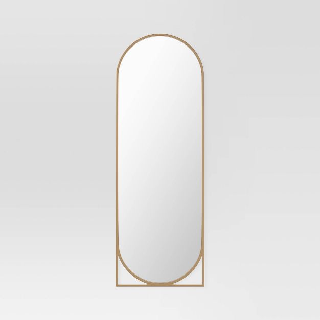 Photo 1 of 20" x 58" Full Length Floor Mirror Gold - Threshold™

