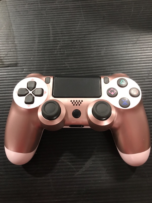 Photo 2 of Game Wireless Controller Works with PS4 Controller, ATISTAK Pink Playstation 4 Controller Remote Compatible with PS4 System (Rose Gold)