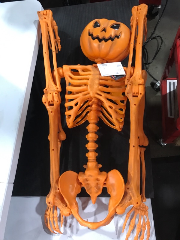 Photo 2 of 60" Posable Pumpkin Skeleton Halloween Decorative Mannequin - Hyde & EEK!