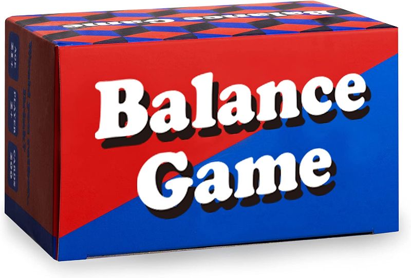 Photo 1 of  GEEKBEAR Balance Game - Would You Rather Game Cards – Party Card Games – Fun Party Game for Parties, College, Camping, Birthday - Party Card Games for Men and Women 