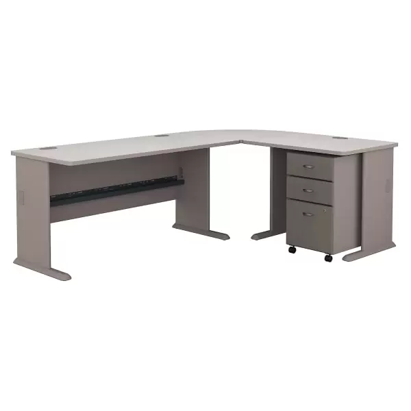 Photo 1 of Bush Business Furniture Office Advantage 60W L Shaped Desk With 36W Return And 3
