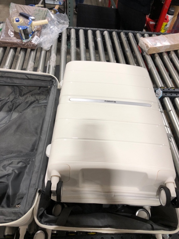 Photo 2 of 3 piece white luggage 