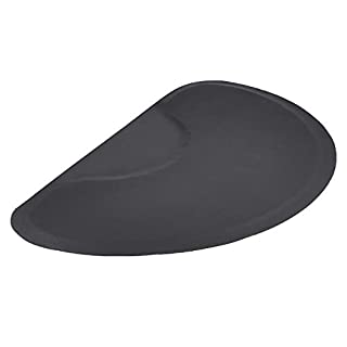 Photo 1 of Amazon Basics 3 ft. x 5 ft. Salon & Barber Shop Chair Anti-Fatigue Floor Mat - Black Semi Circle - 1/2 in. Thick (B08G1TFM6J)