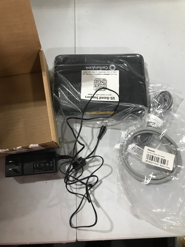 Photo 1 of New Qwest CenturyLink ZyXel  Bonded Modem Wireless WiFi Router Product Information The Ethernet plugins on the ZyXEL PK5000Z router 
