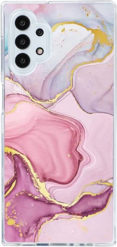 Photo 1 of Compatible with Samsung Galaxy A32 5G Marble Square Case,Gold Sparkle Glitter Pink Blue Marble for Samsung Case Women Girls,Shockproof Soft TPU Marble for Samsung Case A32 5G