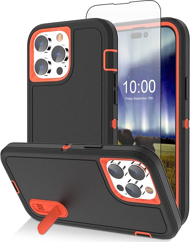 Photo 1 of iPhone 14 Pro Max Case Slim Shockproof Foldable Kickstand Protective Phone Cover
