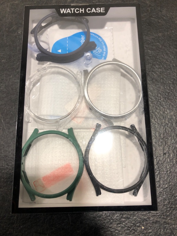 Photo 1 of [5+5 Pack] Compatible for Samsung Galaxy Watch 5 and Galaxy Watch 4 Screen Protector Case, Matte PC Bumper Cover+5 Waterprooof No Fog Up Screen Protector for Galaxy Watch 5 4 Accessories