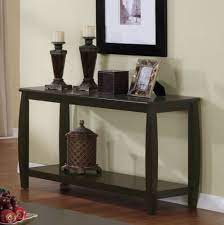Photo 1 of 701079 Wildon charlton home barbosa espresso finish wood sofa table with lower shelf
