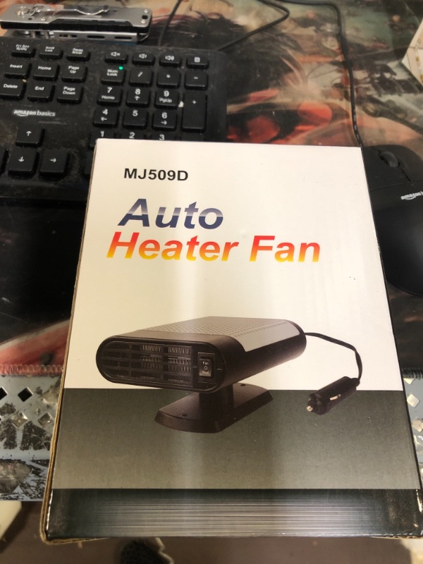 Photo 2 of Fast Heating Car Heater That Plugs Into Cigarette Lighter 12V 150W, 2 in 1 Fan Cooler & Heater, Defogger Defroster, Demister, Heater Fan for Vehicle Windshield in Winter, Black&Red