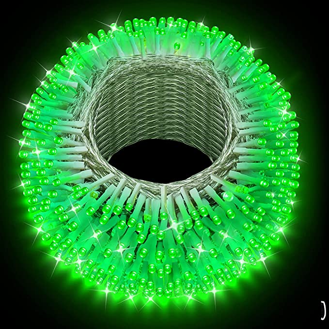 Photo 1 of Outdoor Christmas 500LEDs String Lights,197FT Christmas Fairy Light with 8 Lighting Modes & Timer Waterproof for Home Garden Yard Xmas Wedding Party Holidays Festival Decoration-Green