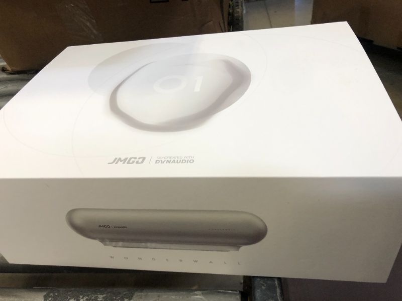 Photo 1 of JMGO O1 Ultra Short Throw Projector, 1080P Projector 800 ANSI Lumens,2022 World Cup Short Throw Projector, Dynaudio Speakers, Auto Focus,Auto Keystone Correction, JMGO O1 Projector for Home Theater