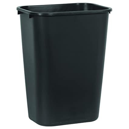 Photo 1 of Rubbermaid Commercial Products 41QT/10.25 GAL Wastebasket Trash Container, for Home/Office/Under Desk, Black 