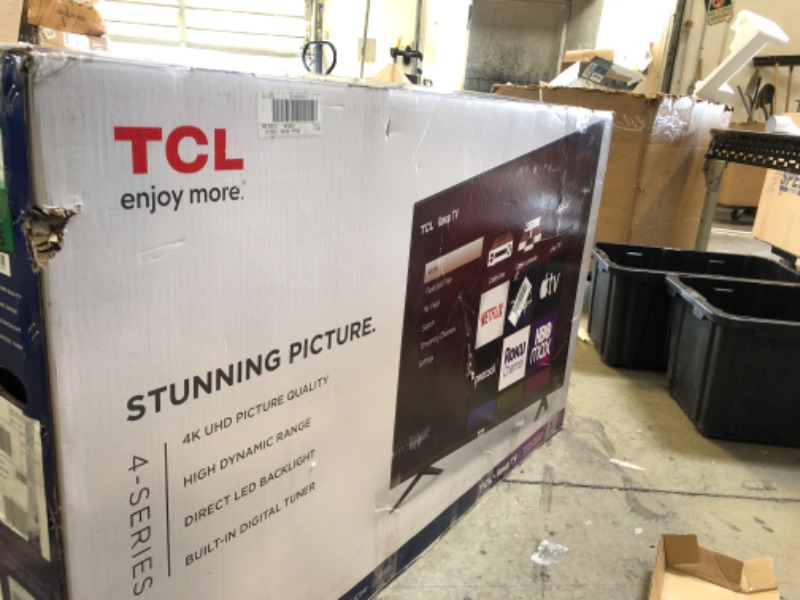 Photo 1 of TCL 55" Class 4-Series 4K UHD HDR Smart Roku TV – 55S435, 2021 Model 55 in TV Only - opened for testing 
