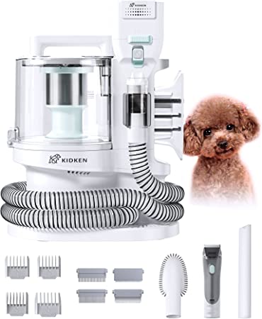 Photo 1 of Kidken Pet Grooming Kit Vacuum, Low Noise Electric Clippers Vacuum, 3.3L Large dust Box Grooming Tools, Dog Grooming Kit & Vacuum with 3 Level Powerful Suctionor for Dogs Cats Animals