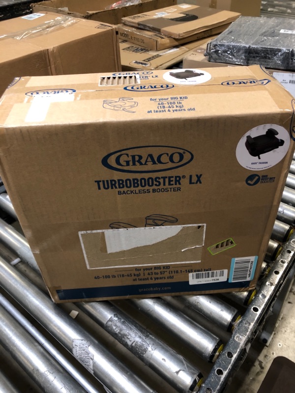 Photo 1 of Graco® TurboBooster® LX Backless Booster with Affix Latch | Backless Booster Seat for Big Kids Transitioning to Vehicle Seat Belt, Kass(FACTORY SEALED)