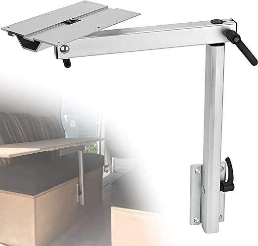 Photo 1 of Goyappin Removable Table Leg RV Accessories Laptop Table Leg Adjustable Height 360 Degrees Rotatable Detachable Aluminum Alloy Table Leg Bracket for RV Caravan Yachts Motorhome