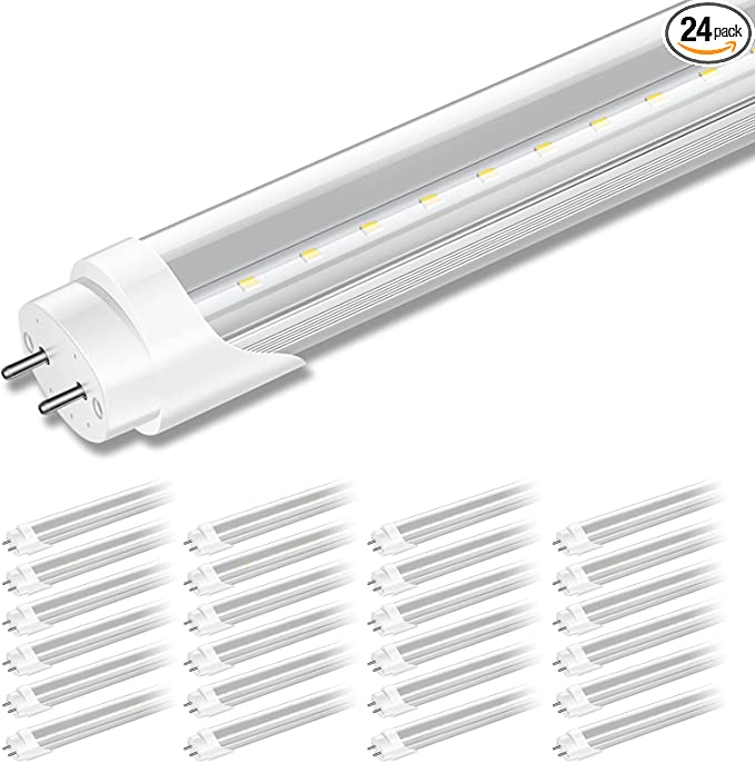 Photo 1 of Marxlait 24 Pack T8 LED Bulbs 4FT, 6000K Daylight White, 40W Equivalent, Ballast Bypass, Dual Ended Powered LED Light Bulbs, LED Fluorescent Tube Replacement T8 T12, LED Shop Light Bulb, Non-dimmable