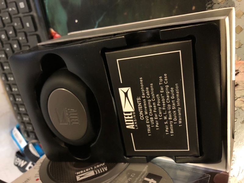 Photo 3 of Altec Lansing MZX658 True Evo Waterproof Bluetooth Sport Earphones with Qi Wireless Charging Case - UNABLE TO TEST