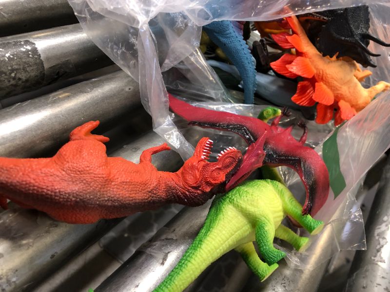 Photo 1 of Boley 14 Pk Dinosaur Toys for Kids with Educational Pamphlet - 9" Long Dinosaur Toy Figures for Boys & Girls Ages 3+ 14 Pack + Dino Pamphlet