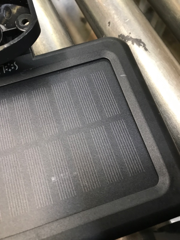 Photo 1 of Solar Flood Lights Outdoor Motion Sensor 2000LM, SOLLA LED Security Lights, 3 Adjustable Head, Dimmble, IP65 Waterproof, 5000K?1 Pack? Black 1 PACK -------- LOOSE HARDWARE, MISSING SOME HARDWARE