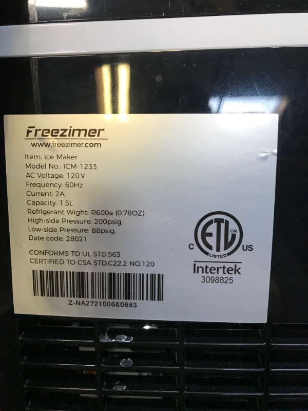 Photo 1 of Freezimer Ice Makers Countertop, 27 Lbs/24 Hours, Portable Ice Maker Machine Countertop, 9 Ice Cubes Ready in 8 Mins, Self-Cleaning Ice Machine with Ice Scoop and Basket for Home Office Bar Party
